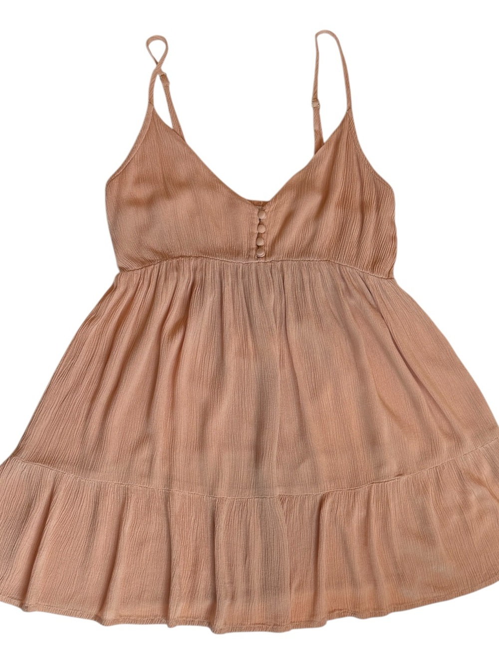 Size M Kiwi + Punch Pink Mini Spaghetti Adjustable Strap Lightweight Dress